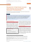 Cover page: Management of High-Grade Coronary Artery Disease and Concomitant Glanzmann Thrombasthenia.