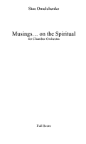Cover page: Musings... on the Spiritual