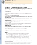 Cover page: Pro-HEART — A randomized clinical trial to test the effectiveness of a high protein diet targeting obese individuals with heart failure: Rationale, design and baseline characteristics