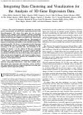 Cover page: Integrating Data Clustering and Visualization for the Analysis of 3D Gene Expression Data
