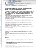 Cover page: Nocturia is Associated with Poor Sleep Quality Among Older Women in the Study of Osteoporotic Fractures.