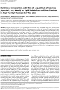 Cover page: Nutritional Composition and Effect of Loquat Fruit (Eriobotrya japonica L. var. Navela) on Lipid Metabolism and Liver Steatosis in High-Fat High-Sucrose Diet-Fed Mice.