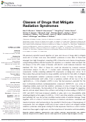 Cover page: Classes of Drugs that Mitigate Radiation Syndromes