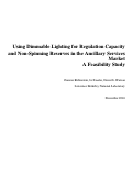 Cover page: Using Dimmable Lighting for Regulation Capacity and Non-Spinning Reserves in the Ancillary Services Market. A Feasibility Study.
