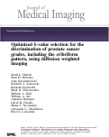 Cover page: Optimized b-value selection for the discrimination of prostate cancer grades, including the cribriform pattern, using diffusion weighted imaging.