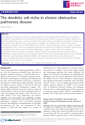 Cover page: The dendritic cell niche in chronic obstructive pulmonary disease