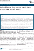 Cover page: Cell proliferation along vascular islands during microvascular network growth