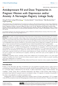 Cover page: Antidepressant Fill and Dose Trajectories in Pregnant Women with Depression and/or Anxiety: A Norwegian Registry Linkage Study.