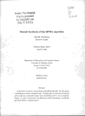 Cover page: Manual synthesis of the MPEG algorithm