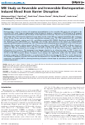 Cover page: MRI Study on Reversible and Irreversible Electroporation Induced Blood Brain Barrier Disruption