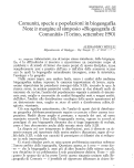 Cover page: Comunità, specie e popolazioni in biogeografia. Note in margine al simposio «Biogeografia di Comunità» (Torino, settembre 1990)