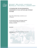 Cover page: A Framework for Environmental Assessment of CO2 Capture and Storage Systems