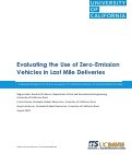 Cover page: Evaluating the Use of Zero-Emission Vehicles in Last Mile Deliveries