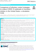 Cover page: Comparison of infection control strategies to reduce COVID-19 outbreaks in homeless shelters in the United States: a simulation study