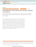 Cover page: Exometabolite niche partitioning among sympatric soil bacteria