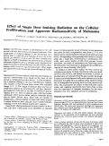 Cover page: Effect of single dose ionizing radiation on the cellular proliferation and apparent radiosensitivity of melanoma.