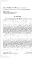 Cover page: "Ungraceful, Repulsive, Difficult to Comprehend": Sociolinguistic Consideration of Shifts in Signed Languages