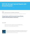 Cover page: Microgrid to enable optimal distributed energy retail and end-user demand response