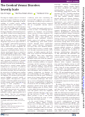 Cover page: The Cerebral Venous Disorders Severity Scale