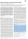 Cover page: Dimer interaction in the Hv1 proton channel