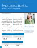 Cover page: Creative Solutions to Supporting the Next Generation of Professional Nurses During a Pandemic