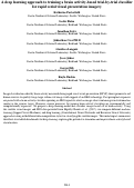 Cover page: A deep learning approach to training a brain activity-based trial-by-trial classifier for rapid serial visual presentation imagery