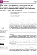 Cover page: Lyme Disease Agent Reservoirs Peromyscus leucopus and P. maniculatus Have Natively Inactivated Genes for the High-Affinity Immunoglobulin Gamma Fc Receptor I (CD64)