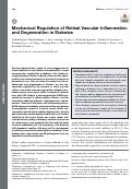 Cover page: Mechanical Regulation of Retinal Vascular Inflammation and Degeneration in Diabetes.