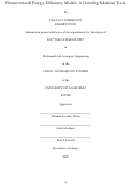 Cover page: Parameterized Energy Efficiency Models in Grinding Machine Tools