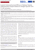 Cover page: Limited Antimycobacterial Efficacy of Epitope Peptide Administration Despite Enhanced Antigen-Specific CD4 T-Cell Activation.