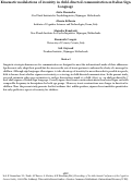 Cover page: Kinematic modulations of iconicity in child-directed communication in Italian Sign Language