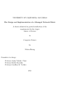 Cover page: The design and implementation of a managed network fabric