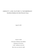 Cover page: Obesity and Nature's Thumbprint: How Modern Waistlines Can Inform Economic Theory