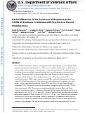 Cover page: Racial Differences in the Psychosocial Response to the COVID-19 Pandemic in Veterans With Psychosis or Recent Homelessness