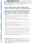 Cover page: Deficits in Auditory Predictive Coding in Individuals With the Psychosis Risk Syndrome: Prediction of Conversion to Psychosis