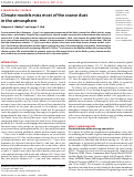 Cover page: Climate models miss most of the coarse dust in the atmosphere