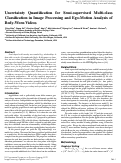 Cover page: Uncertainty quantification for semi-supervised multi-class classification in image processing and ego-motion analysis of body-worn videos