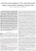 Cover page: Area-Preserving Mapping of 3D Carotid Ultrasound Images Using Density-Equalizing Reference Map