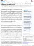 Cover page: High-throughput functional annotation of natural products by integrated activity profiling