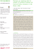 Cover page: Pleiotropic jaw morphology links the evolution of mechanical modularity and functional feeding convergence in Lake Malawi cichlids