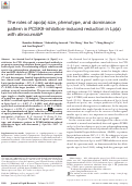 Cover page: The roles of apo(a) size, phenotype, and dominance pattern in PCSK9-inhibition-induced reduction in Lp(a) with alirocumab[S]