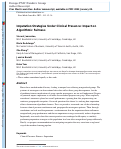 Cover page: Imputation Strategies Under Clinical Presence: Impact on Algorithmic Fairness.