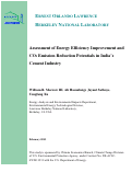 Cover page: Assessment of Energy Efficiency Improvement and CO2 Emission Reduction Potentials in India's
Cement Industry