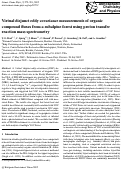 Cover page: Virtual disjunct eddy covariance measurements of organic compound fluxes from a subalpine forest using proton transfer reaction mass spectrometry