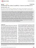 Cover page: Awakening the natural capability of psicose production in Escherichia coli.