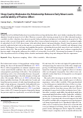 Cover page: Sleep Quality Moderates the Relationship Between Daily Mean Levels and Variability of Positive Affect