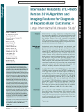 Cover page: Interreader Reliability of LI-RADS Version 2014 Algorithm and Imaging Features for Diagnosis of Hepatocellular Carcinoma: A Large International Multireader Study.
