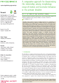 Cover page: A comparative approach for characterizing the relationship among morphology, range-of-motion and locomotor behaviour in the primate shoulder