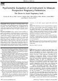 Cover page: Psychometric Evaluation of an Instrument to Measure Prospective Pregnancy Preferences: The Desire to Avoid Pregnancy Scale.