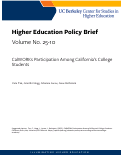 Cover page of CalWORKs Participation Among California’s College Students